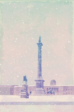 snow at trafalgar sq 1